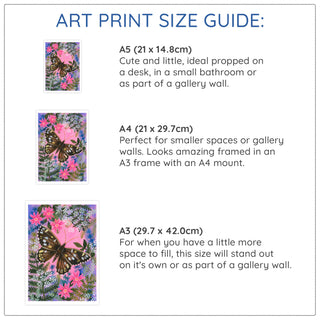 **NEW!**Speckled Brown Butterfly Painting Art Print