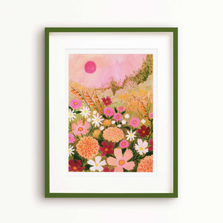 **NEW!** Sunset Cottage Garden Art Print