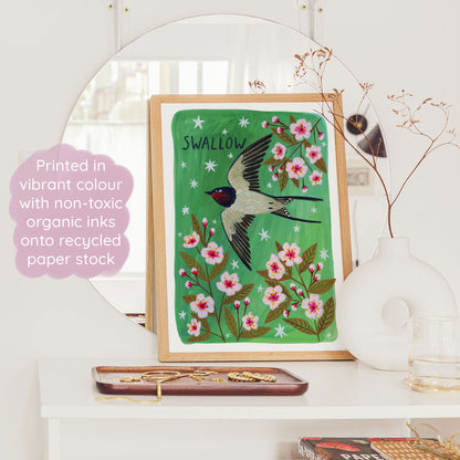Swallow Bird Art Print
