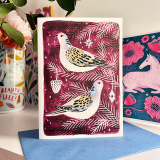 Two Turtle Doves Christmas Cards