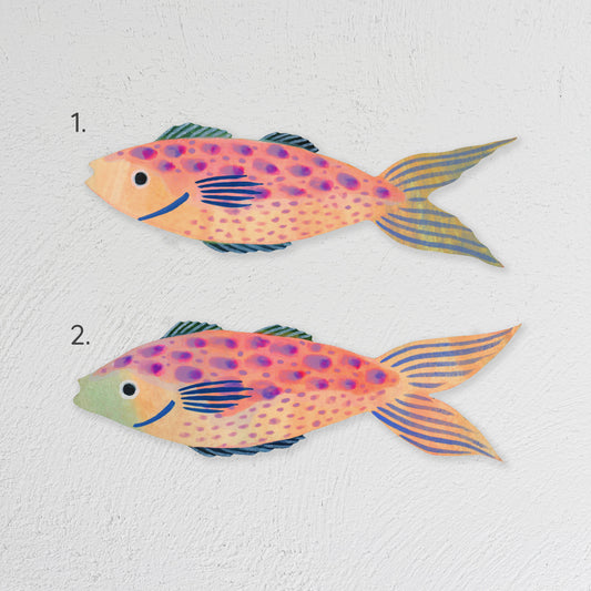 Colourful fish decorations by Lee Foster-Wilson