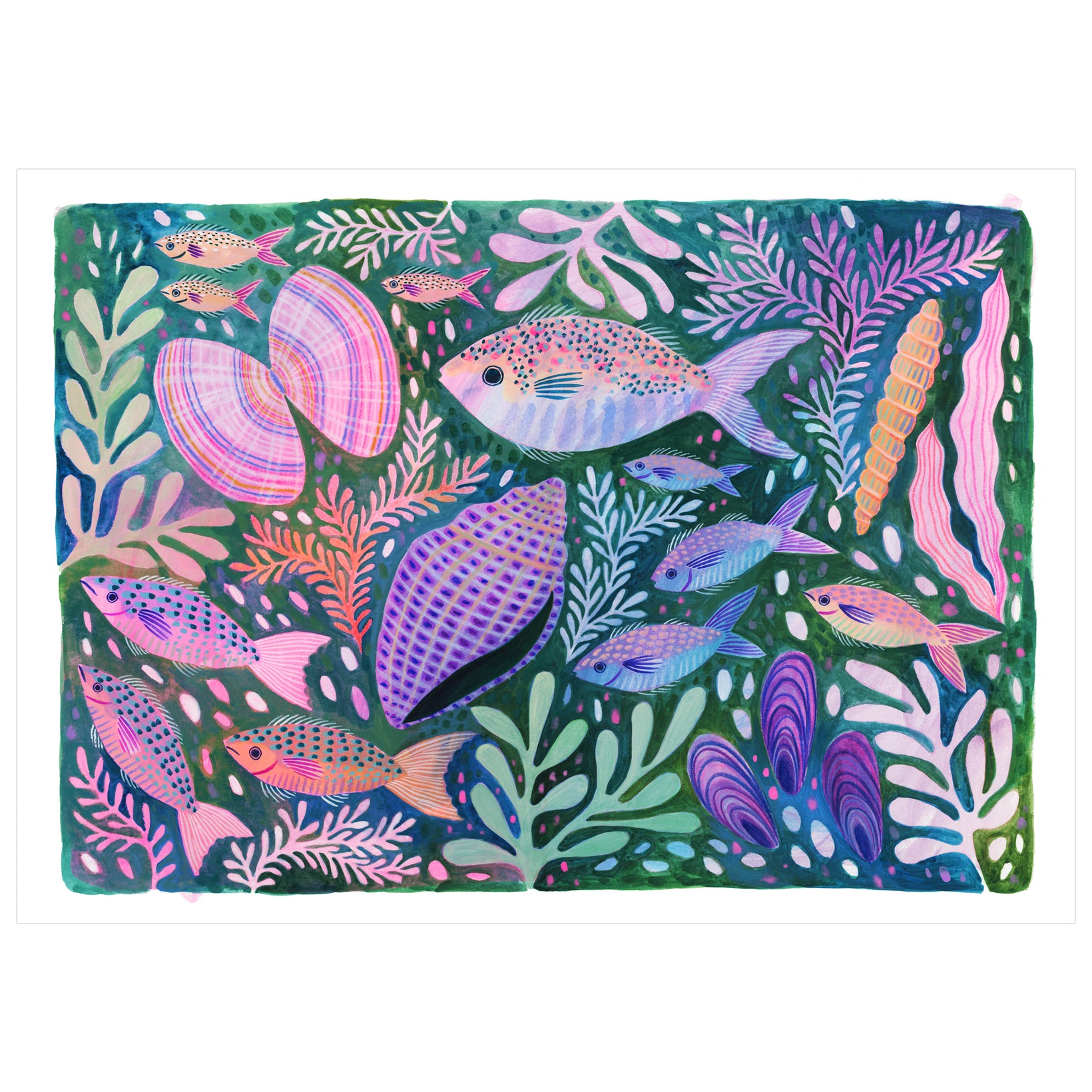 Weird Fishes Art Giclee Print for Bathroom and Living Room