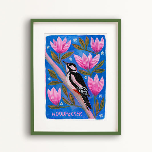 Woodpecker Bird Art Print