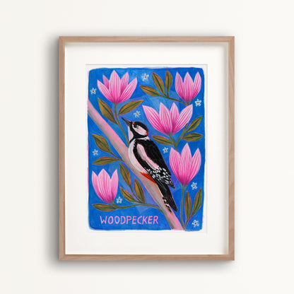 Woodpecker Bird Art Print