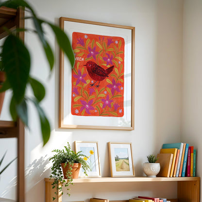Wren Bird Art Print