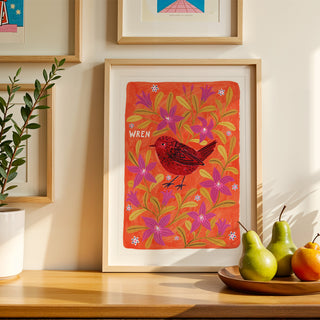 Wren Bird Art Print