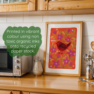 Wren Bird Art Print