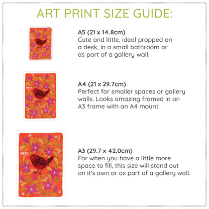 Wren Bird Art Print