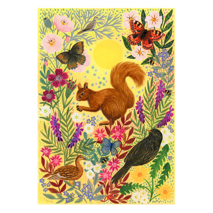 **NEW!** Sunshine Red Squirrel Art Print