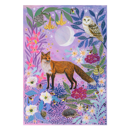 **NEW!** Night Time Fox Art Print