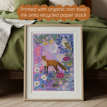 **NEW!** Night Time Fox Art Print