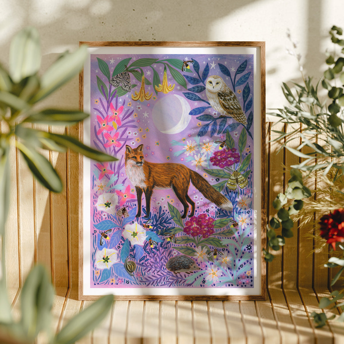 **NEW!** Night Time Fox Art Print