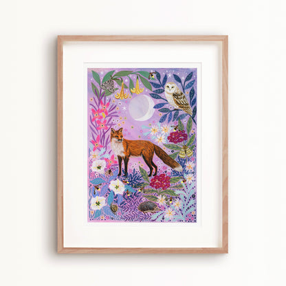 **NEW!** Night Time Fox Art Print