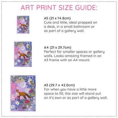 **NEW!** Night Time Fox Art Print