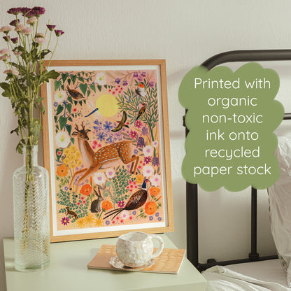 **NEW!** Sunrise Deer Art Print