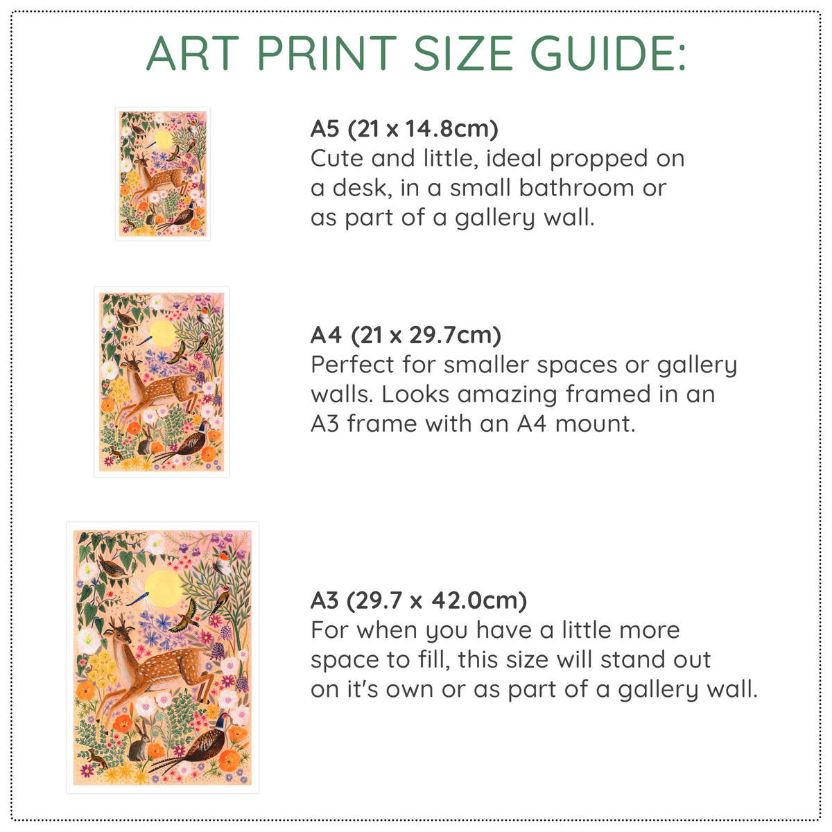 **NEW!** Sunrise Deer Art Print