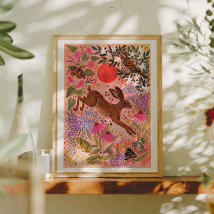 **NEW!** Sunset Hare Art Print