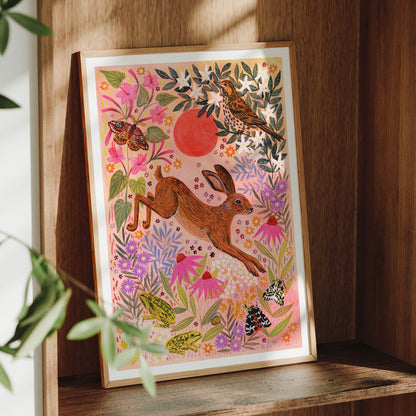**NEW!** Sunset Hare Art Print