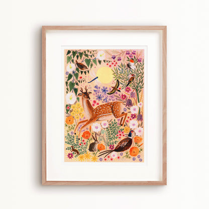 **NEW!** Sunrise Deer Art Print
