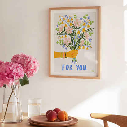 For You Flower Bouquet Art Print