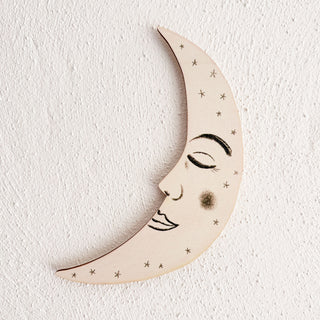 **NEW!** Wooden Sun, Moon and Stars Wall Decorations - Peach and Green
