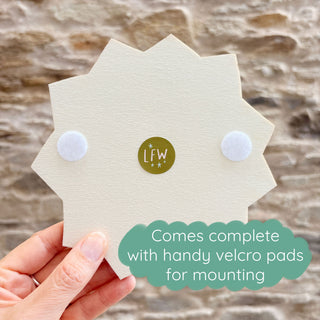 **NEW!** Wooden Sun, Moon and Stars Wall Decorations - Pink and Orange