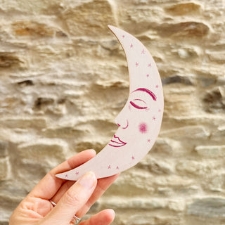**NEW!** Wooden Sun, Moon and Stars Wall Decorations - Pink and Orange
