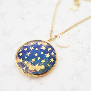 Dark is the Night Locket - Gold