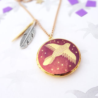 Spread Your Wings Locket - Gold