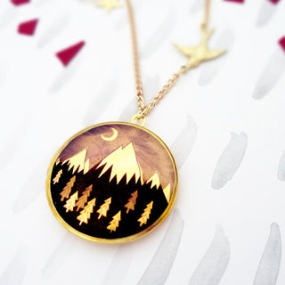 Always Over the Mountain Locket - Gold - 2016