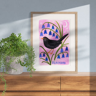 Blackbird Bird Art Print