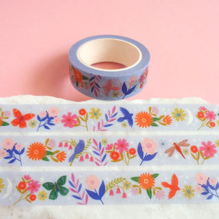Flying Creatures Washi Tape - Blue