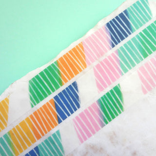 Brushy Stripes Washi Tape - Candy Bright