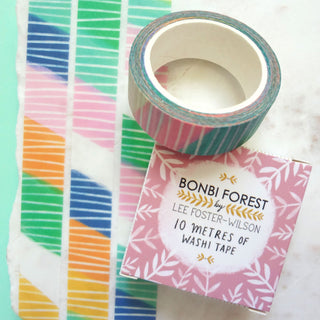 Brushy Stripes Washi Tape - Candy Bright