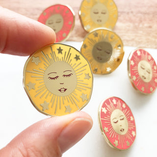 Limited Edition Celestial Bodies Sun Enamel Pin Badge 2019 Edition