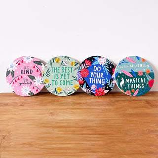 Set of Four Ceramic Coasters