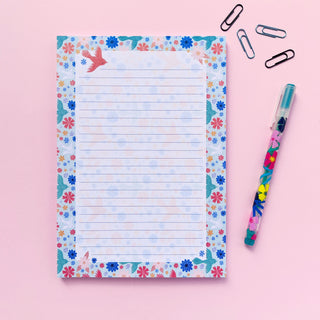 Colourful Birds Recycled Paper A5 Notepad