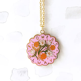 LIMITED EDITION Flowers Always Pendant - Pink