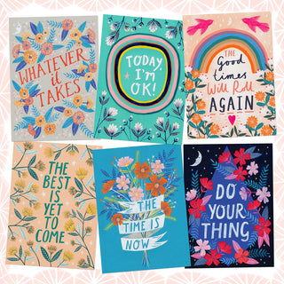 Happy and Positive Quotes Postcard Set