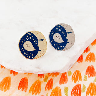 Personalised Sleepy Moon Badge