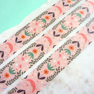 Sleepy Moon Patterned Washi Tape - Pink