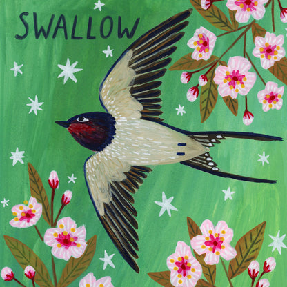 Swallow Bird Art Print