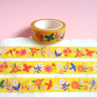 Flying Creatures Washi Tape - Yellow