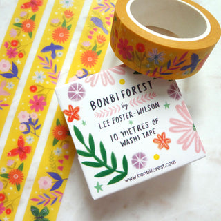 Flying Creatures Washi Tape - Yellow