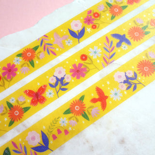 Flying Creatures Washi Tape - Yellow