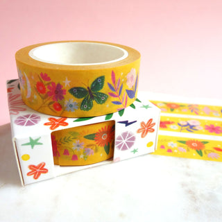 Flying Creatures Washi Tape - Yellow