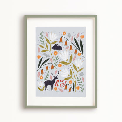 Beauty Full Deer Art Print