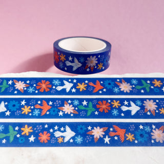 Flying Birds Washi Tape - Blue