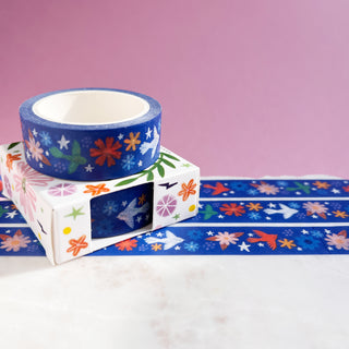 Flying Birds Washi Tape - Blue