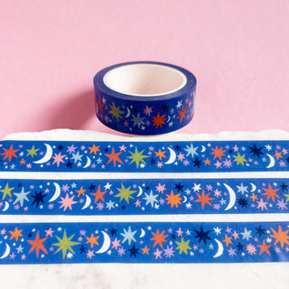 Wonky Stars Washi Tape - Blue